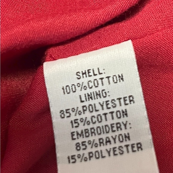New with Tag Talbots Red Embroidered Sleeveless Mini Dress Size 6P - Picture 15 of 15